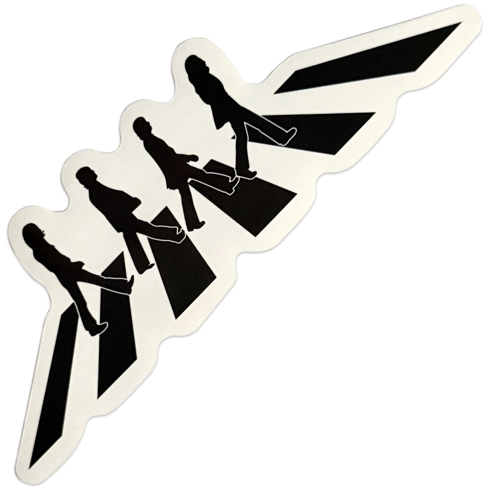 The Beatles - Crossing Sticker - White/Black